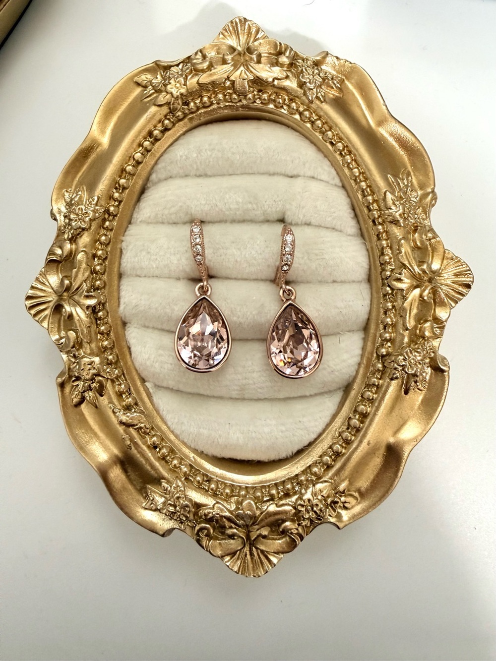 Givenchy Rose Gold-Tone Crystal Drop Earrings Rose Gold-Tone Crystal Drop